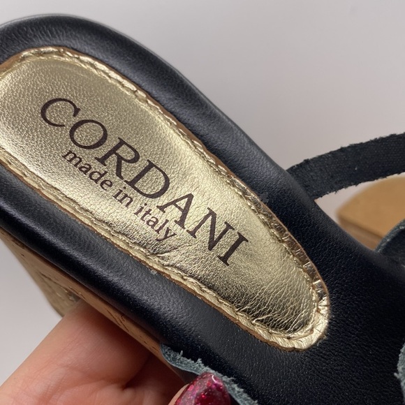 Cordani Keqne Italian Leather Caged Platform Cork Sandals - Picture 14 of 16